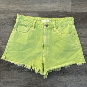 PacSun Women's Lime Green Jean Shorts